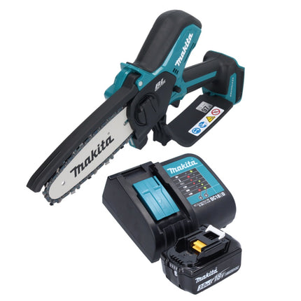 Makita DUC 150 SF akumulatorowa pilarka łańcuchowa 18 V 15 cm bezszczotkowa + 1x akumulator 3,0 Ah + ładowarka