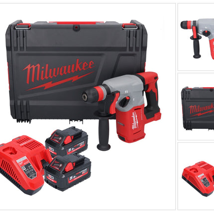 Milwaukee M18 BLHX-552X akumulatorowy młot udarowo-obrotowy 18 V 2,3 J bezszczotkowy + 2x akumulator 5,5 Ah + ładowarka + skrzynka HD