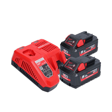 Milwaukee M18 BLHX-552X akumulatorowy młot udarowo-obrotowy 18 V 2,3 J bezszczotkowy + 2x akumulator 5,5 Ah + ładowarka + skrzynka HD
