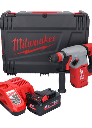 Milwaukee M18 BLHX-801X Akku Kombihammer 18 V 2,3 J Brushless + 1x Akku 8,0 Ah + Ladegerät + HD-Box