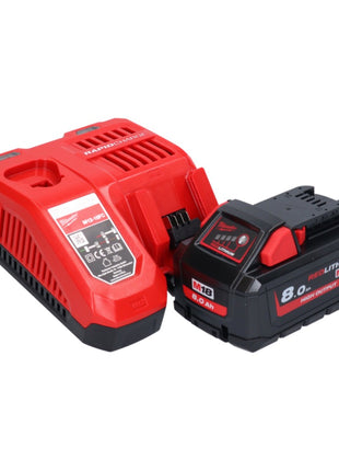 Milwaukee M18 BLHX-801X Akku Kombihammer 18 V 2,3 J Brushless + 1x Akku 8,0 Ah + Ladegerät + HD-Box