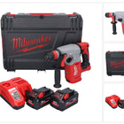 Milwaukee M18 BLHX-802X akumulatorowy młot udarowo-obrotowy 18 V 2,3 J bezszczotkowy + 2x akumulator 8,0 Ah + ładowarka + skrzynka HD