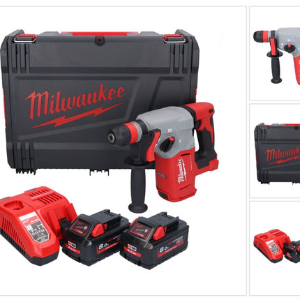Milwaukee M18 BLHX-802X akumulatorowy młot udarowo-obrotowy 18 V 2,3 J bezszczotkowy + 2x akumulator 8,0 Ah + ładowarka + skrzynka HD