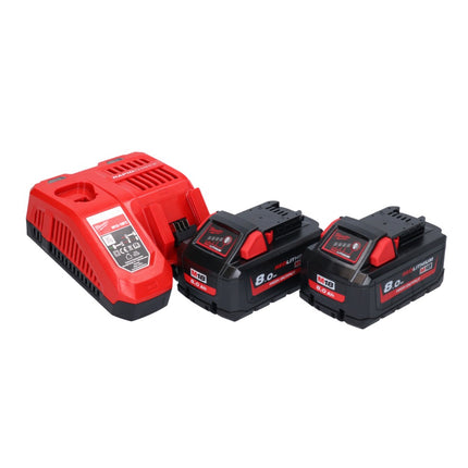 Milwaukee M18 BLHX-802X akumulatorowy młot udarowo-obrotowy 18 V 2,3 J bezszczotkowy + 2x akumulator 8,0 Ah + ładowarka + skrzynka HD