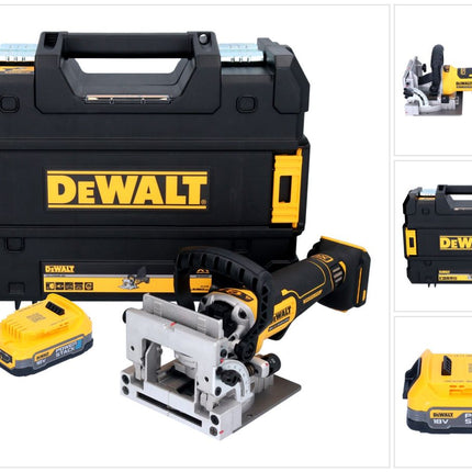 DeWalt DCW 682 NT akumulatorowy płaski frez do kołków 18 V 102 x 20 mm bezszczotkowy + 1x akumulator Powerstack 1,7 Ah + TSTAK - bez ładowarki
