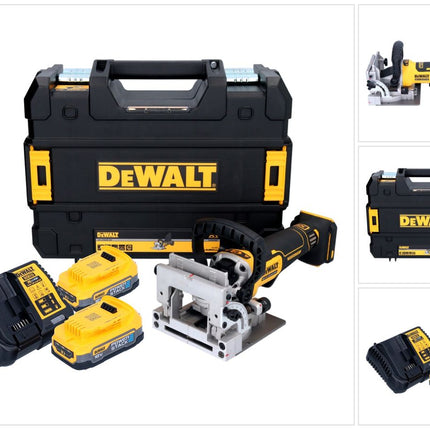Akumulatorowy płaski frez do kołków DeWalt DCW 682 E2T 18 V 102 x 20 mm bezszczotkowy + 2x akumulator Powerstack 1,7 Ah + ładowarka + TSTAK