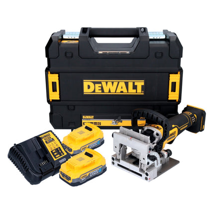 Akumulatorowy płaski frez do kołków DeWalt DCW 682 E2T 18 V 102 x 20 mm bezszczotkowy + 2x akumulator Powerstack 1,7 Ah + ładowarka + TSTAK