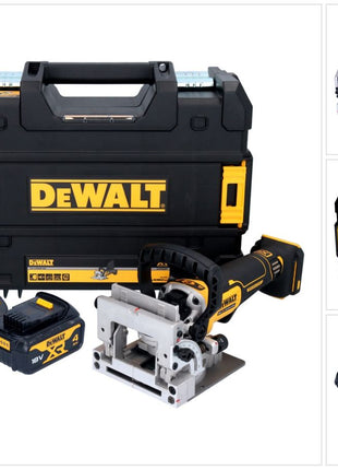 Cortadora de tacos planos a batería DeWalt DCW 682 M1T 18 V 102 x 20 mm sin escobillas + 1x batería 4,0 Ah + cargador + TSTAK