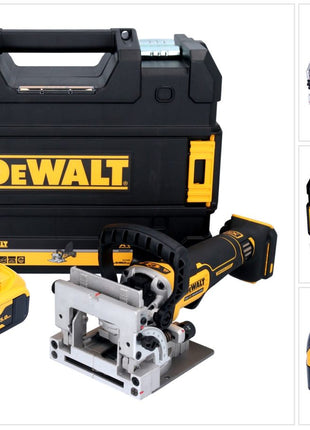 DeWalt DCW 682 NT Fraiseuse à lamelles sans fil 18 V 102 x 20 mm Brushless + 1x batterie 5,0 Ah + TSTAK - sans chargeur