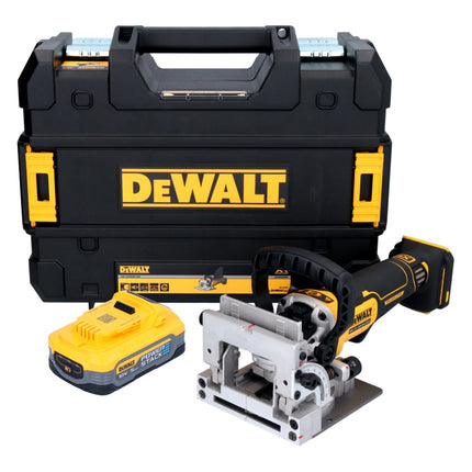 DeWalt DCW 682 NT akumulatorowy płaski frez do kołków 18 V 102 x 20 mm bezszczotkowy + 1x akumulator Powerstack 5,0 Ah + TSTAK - bez ładowarki