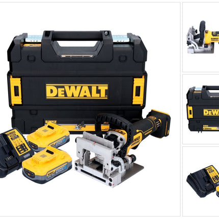 Akumulatorowy płaski frez do kołków DeWalt DCW 682 H2T 18 V 102 x 20 mm bezszczotkowy + 2x akumulator Powerstack 5,0 Ah + ładowarka + TSTAK