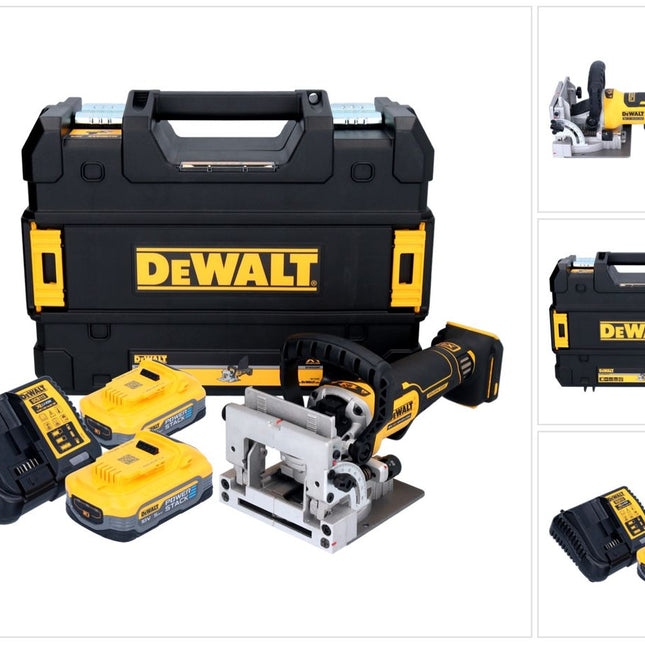 Akumulatorowy płaski frez do kołków DeWalt DCW 682 H2T 18 V 102 x 20 mm bezszczotkowy + 2x akumulator Powerstack 5,0 Ah + ładowarka + TSTAK