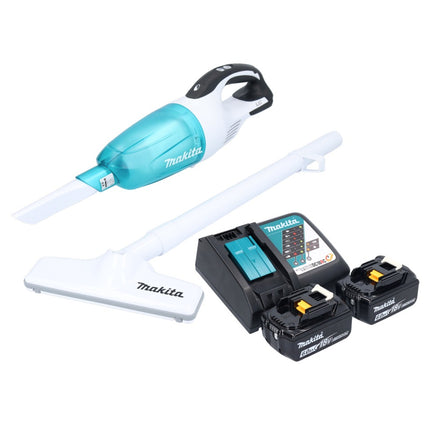 Makita DCL 181 FRGWX Odkurzacz akumulatorowy 18 V 53 mbar 0,65 L + 2x akumulator 6,0 Ah + ładowarka