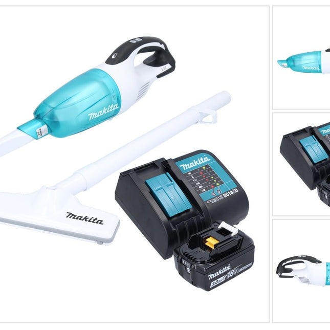 Makita DCL 181 FSF1WX Odkurzacz akumulatorowy 18 V 53 mbar 0,65 l + 1x akumulator 3,0 Ah + ładowarka