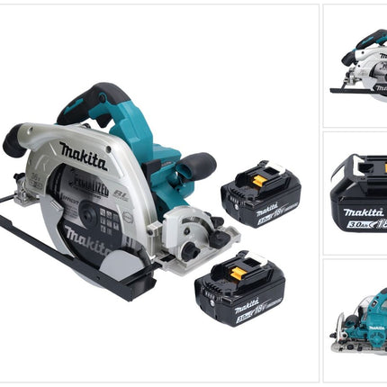 Makita DHS 900 F2U Akumulatorowa pilarka tarczowa 36 V ( 2x 18 V ) 235 mm bezszczotkowa + 2x akumulator 3,0 Ah + adapter Bluetooth - bez ładowarki