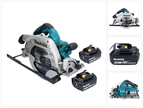 Makita DHS 900 F2U Akumulatorowa pilarka tarczowa 36 V ( 2x 18 V ) 235 mm bezszczotkowa + 2x akumulator 3,0 Ah + adapter Bluetooth - bez ładowarki