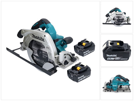 Makita DHS 900 M2U Akumulatorowa pilarka tarczowa 36 V ( 2x 18 V ) 235 mm bezszczotkowa + 2x akumulator 4,0 Ah + adapter Bluetooth - bez ładowarki