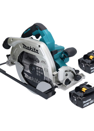 Sierra circular a batería Makita DHS 900 T2U 36 V (2x 18 V) 235 mm sin escobillas + 2x batería 5,0 Ah + adaptador Bluetooth - sin cargador