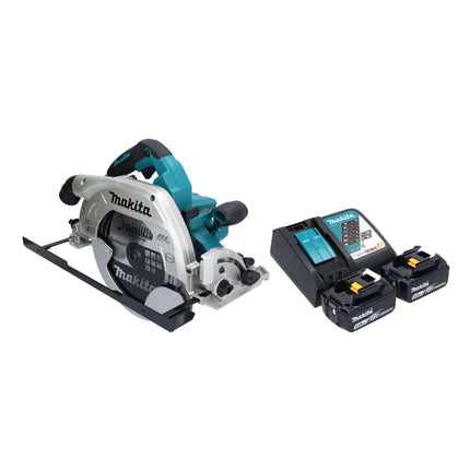Makita DHS 900 RT2U Akumulatorowa pilarka tarczowa 36 V ( 2x 18 V ) 235 mm bezszczotkowa + 2x akumulator 5,0 Ah + ładowarka + adapter Bluetooth