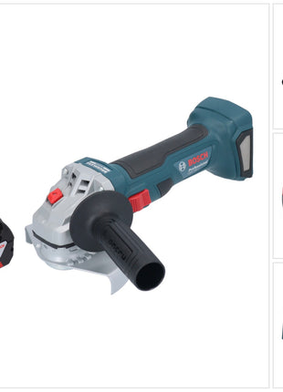 Bosch GWS 18V-7 Professional Akku Winkelschleifer 18 V 125 mm Brushless + 1x Akku 5,0 Ah - ohne Ladegerät