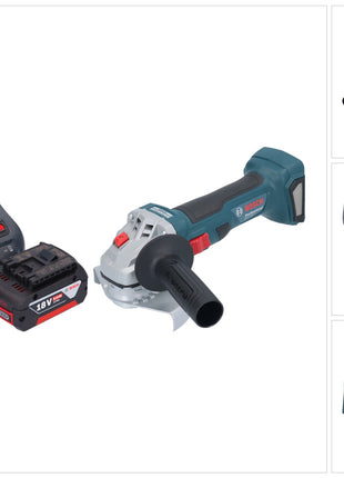 Bosch GWS 18V-7 Professional Meuleuse angulaire sans fil 18 V 125 mm Brushless + 1x batterie 5,0 Ah + chargeur