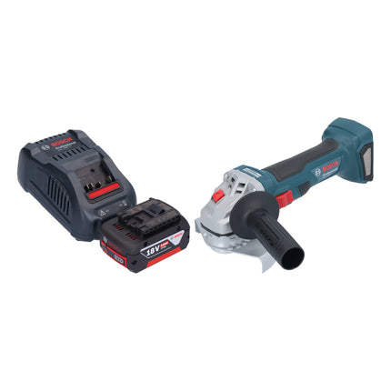 Bosch GWS 18V-7 Profesjonalna akumulatorowa szlifierka kątowa 18 V 125 mm bezszczotkowa + 1x akumulator 5,0 Ah + ładowarka