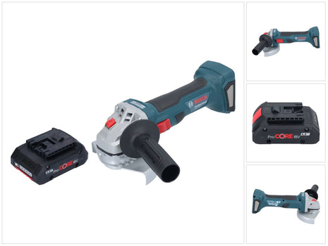 Bosch GWS 18V-7 Professional Meuleuse angulaire sans fil 18 V 125 mm Brushless + 1x batterie ProCORE 4,0 Ah - sans chargeur