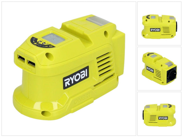 RYOBI RY18BI150A-0 Falownik akumulatorowy 18 V Porty 1 moc ciągła 150 ( 5133004895 ) Solo - bez akumulatora, bez ładowarki
