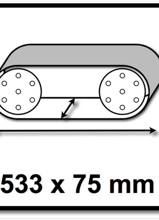 Festool L533X 75-P80 RU2/10 Rubin 2 Schleifband 10Stück P80 für Holzwerkstoffe 533x75 mm ( 499157 ) - Toolbrothers