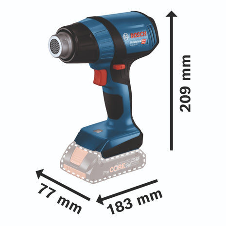 Bosch GHG 18V-50 Professional Akku Heissluftgebläse 18 V 300° C / 500° C ( 06012A6500 ) Solo - ohne Akku, ohne Ladegerät