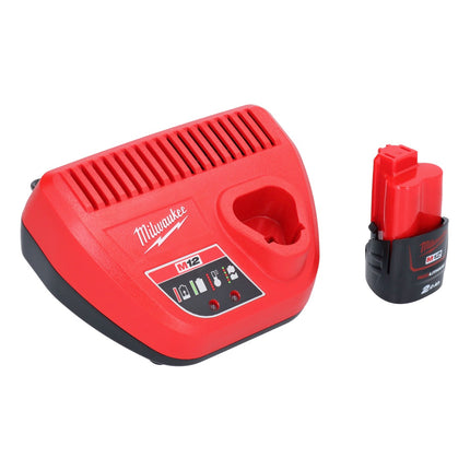 Milwaukee M12 PCG/600A-201B Pistolet akumulatorowy 12 V 600 ml ( 4933448764 ) + 1x akumulator 2,0 Ah + ładowarka + torba