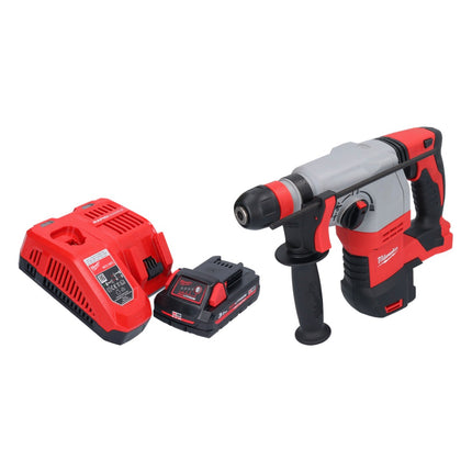 Milwaukee M18 HD18HX-301 akumulatorowy młot udarowo-obrotowy 18 V 2,4 J + 1x akumulator 3,0 Ah + ładowarka