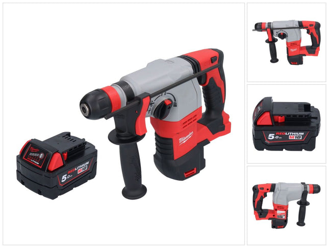 Milwaukee M18 HD18HX-501 akumulatorowy młot udarowo-obrotowy 18 V 2,4 J + 1x akumulator 5,0 Ah - bez ładowarki