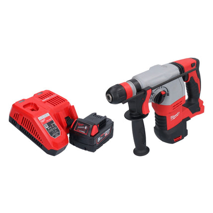 Milwaukee M18 HD18HX-501 akumulatorowy młot udarowo-obrotowy 18 V 2,4 J + 1x akumulator 5,0 Ah + ładowarka