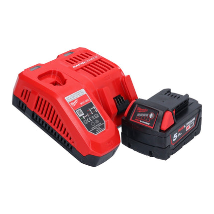 Milwaukee M18 HD18HX-501 akumulatorowy młot udarowo-obrotowy 18 V 2,4 J + 1x akumulator 5,0 Ah + ładowarka