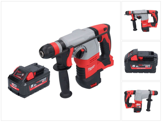 Milwaukee M18 HD18HX-551 akumulatorowy młot udarowo-obrotowy 18 V 2,4 J + 1x akumulator 5,5 Ah - bez ładowarki
