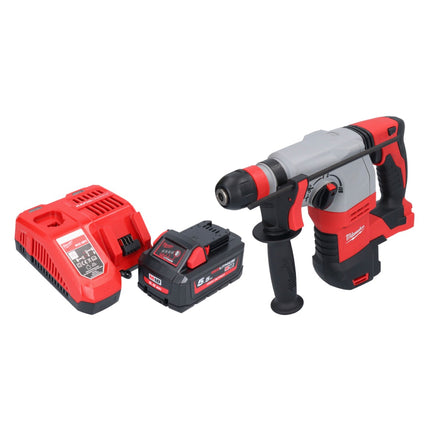 Milwaukee M18 HD18HX-551 akumulatorowy młot udarowo-obrotowy 18 V 2,4 J + 1x akumulator 5,5 Ah + ładowarka