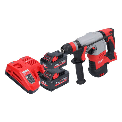 Milwaukee M18 HD18HX-552 akumulatorowy młot udarowo-obrotowy 18 V 2,4 J + 2x akumulator 5,5 Ah + ładowarka