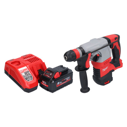 Milwaukee M18 HD18HX-801 akumulatorowy młot udarowo-obrotowy 18 V 2,4 J + 1x akumulator 8,0 Ah + ładowarka