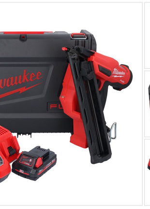 Milwaukee M18 FN15GA-301X Akku Nagler 18 V Brushless 32 - 64 mm + 1x Akku 3,0 Ah + Ladegerät + HD Box