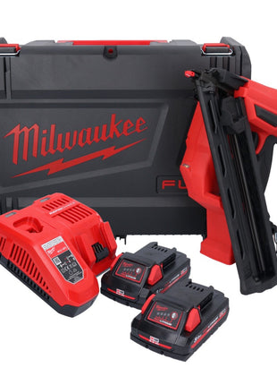 Cloueur à batterie Milwaukee M18 FN15GA-302X 18 V sans balais 32 - 64 mm + 2x batteries 3,0 Ah + chargeur + boîtier HD