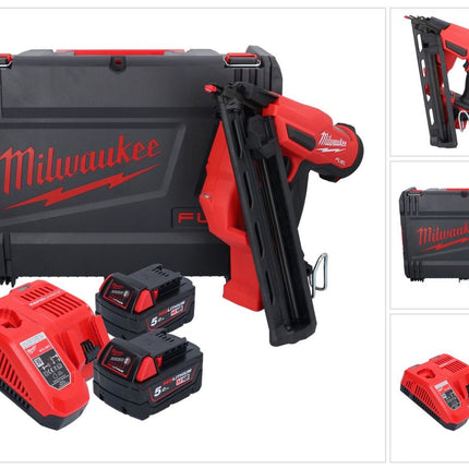 Milwaukee M18 FN15GA-502X Akku Nagler 18 V Brushless 32 - 64 mm + 2x Akku 5,0 Ah + Ladegerät + HD Box