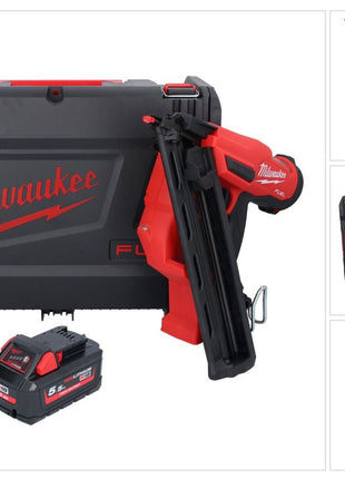 Clavadora a batería Milwaukee M18 FN15GA-551X 18 V sin escobillas 32 - 64 mm + 1x batería 5,5 Ah + caja HD - sin cargador