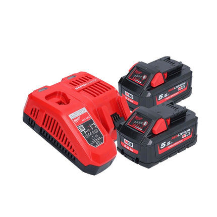 Milwaukee M18 FN15GA-552X Akku Nagler 18 V Brushless 32 - 64 mm + 2x Akku 5,5 Ah + Ladegerät + HD Box