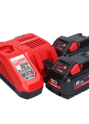 Cloueur à batterie Milwaukee M18 FN15GA-802X 18 V sans balais 32 - 64 mm + 2x batteries 8,0 Ah + chargeur + boîtier HD