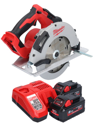 Milwaukee M18 BLCS66-802 Akku Handkreissäge 18 V 190 mm Brushless + 2x Akku 8,0 Ah + Ladegerät