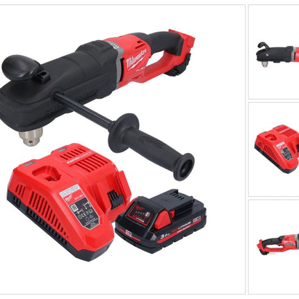 Milwaukee M18 FRAD2-301 akumulatorowa wiertarko-wkrętarka kątowa 18 V 122 Nm bezszczotkowa + 1x akumulator 3,0 Ah + ładowarka