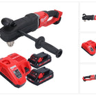 Milwaukee M18 FRAD2-302 Akumulatorowa wiertarko-wkrętarka kątowa 18 V 122 Nm bezszczotkowa + 2x akumulator 3,0 Ah + ładowarka