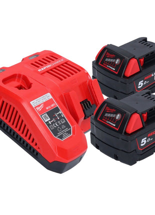 Taladro angular a batería Milwaukee M18 FRAD2-502 18 V 122 Nm sin escobillas + 2x baterías 5,0 Ah + cargador