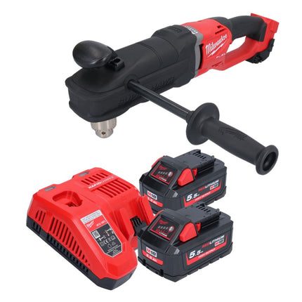 Milwaukee M18 FRAD2-552 Akumulatorowa wiertarko-wkrętarka kątowa 18 V 122 Nm bezszczotkowa + 2x akumulator 5,5 Ah + ładowarka